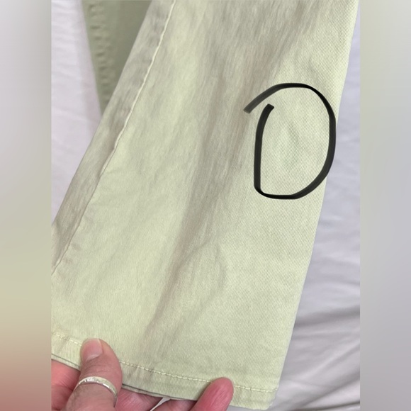 MOTHER The Insider Ankle Prep Killing Time Pants Chinos Washed Army Green Cotton - Picture 7 of 14